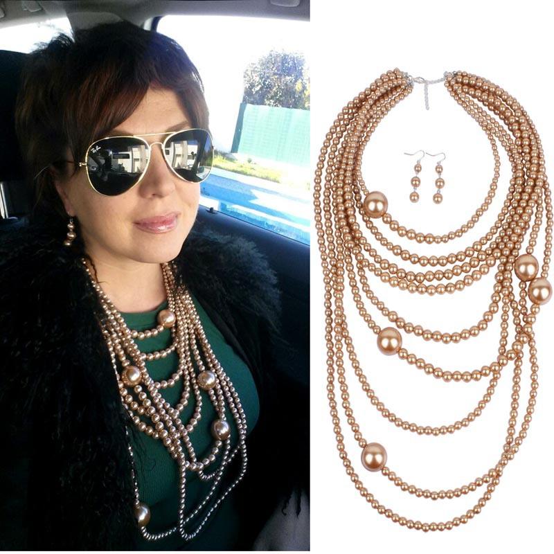Pendant Necklaces 2021 Fashion Exaggerated Multi-layer Pearl Necklace Set Long Sweater Chain Jewelry
Pendant Necklaces 2021 Fashion Exaggerated Multi-layer Pearl Necklace Set Long Sweater Chain Jewelry