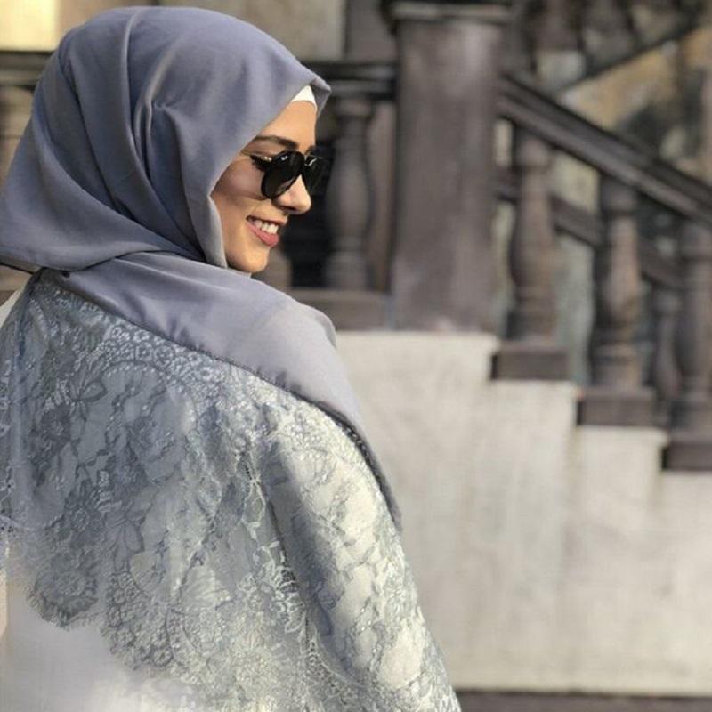 Scarves Double Edges Lace Floral Chiffon Maxi Hijab Muslim Scarf Lady Plain Shawls Warps Head Arab Female Turba Neck Cover, Blue;gray
Scarves Double Edges Lace Floral Chiffon Maxi Hijab Muslim Scarf Lady Plain Shawls Warps Head Arab Female Turba Neck Cover, Blue;gray