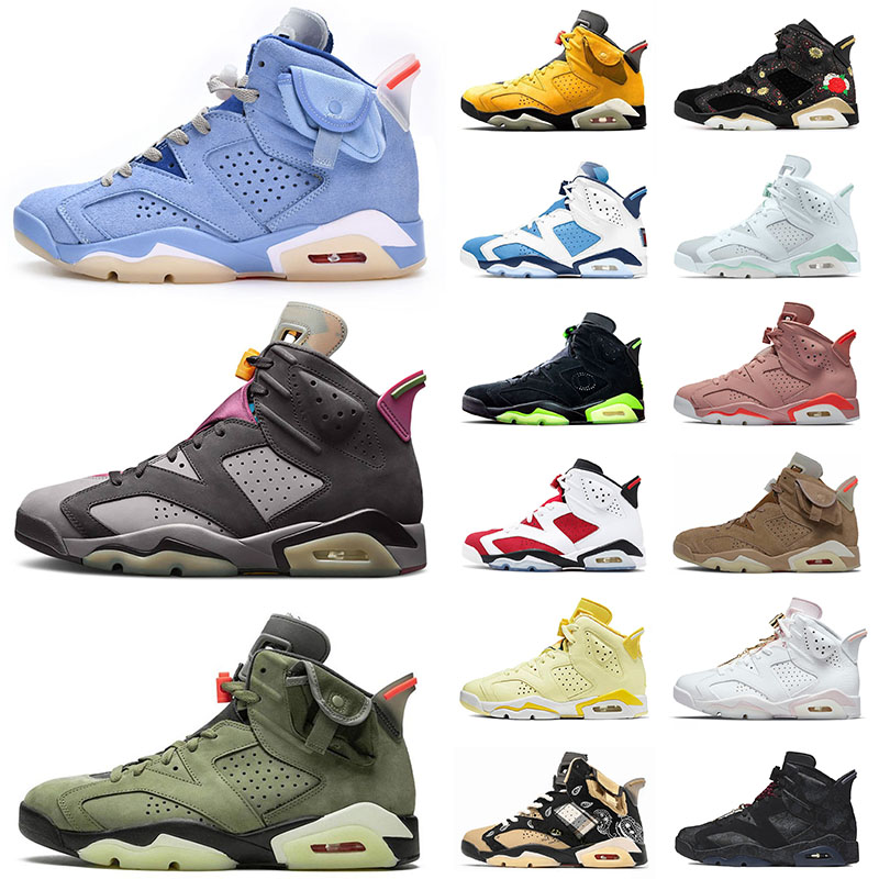 6 6s Jumpman VI Mens Womens Basketball Shoes Bordeaux Cactus Jack British Khaki Pink Tiffany Blue UNC Gold Hoops Floral Champion Designer Sports