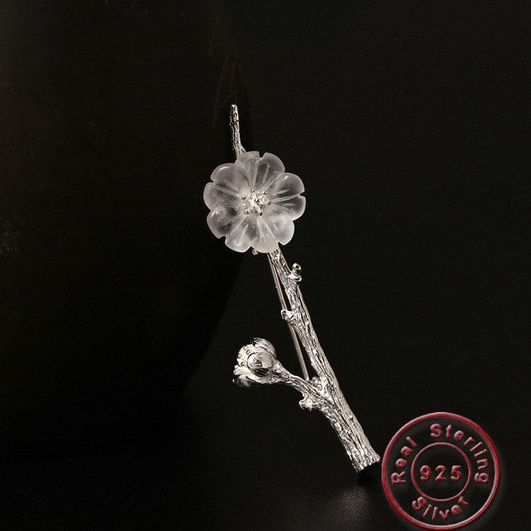 Pins, Brooches Amxiu 925 Sterling Silver Handmade Brooch Pins Natural Crystal Flower For Women Girls Clothes Wedding Hat Accessories
Pins, Brooches Amxiu 925 Sterling Silver Handmade Brooch Pins Natural Crystal Flower For Women Girls Clothes Wedding Hat Accessories