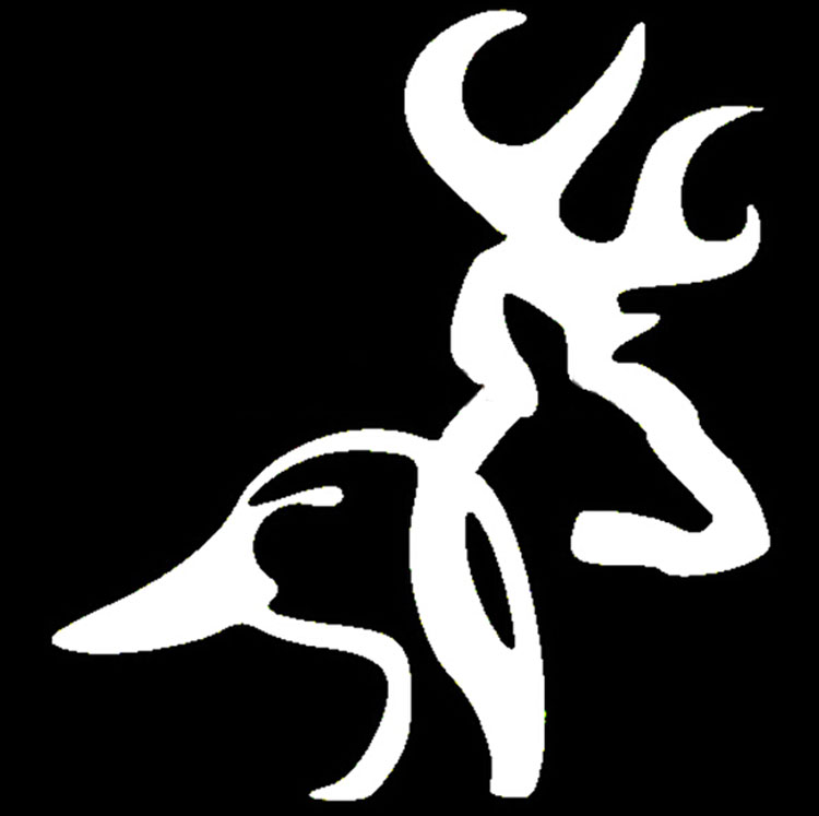 12*13.5CM Browning Deer Duck Car Sticker Cartoon Personalized Car Stickers And Decals Black Silver