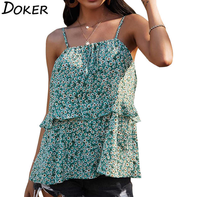 Floral Printing Sling Halter Sleeveless Top Summer Casual Sexy Streetwear Blouse Female Vacation Ladies Clothing 210604, Green
Floral Printing Sling Halter Sleeveless Top Summer Casual Sexy Streetwear Blouse Female Vacation Ladies Clothing 210604, Green