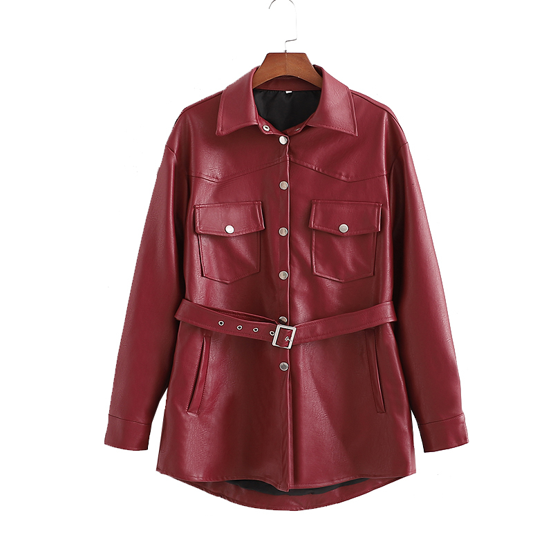 Women's Down & Parkas New Women Vintage pockets decoration sashes PU leather Jacket ladies retro long sleeve casual chic Coat Tops, Black
Women's Down & Parkas New Women Vintage pockets decoration sashes PU leather Jacket ladies retro long sleeve casual chic Coat Tops, Black