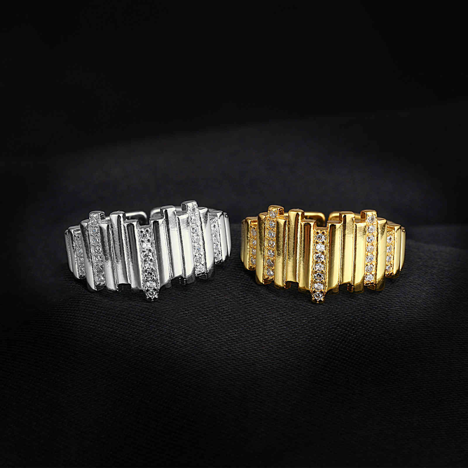 Ins Cool Wind Women's Ring Small Design Sense Irregular Open S925 Sterling Silver Fashion Temperament Women
