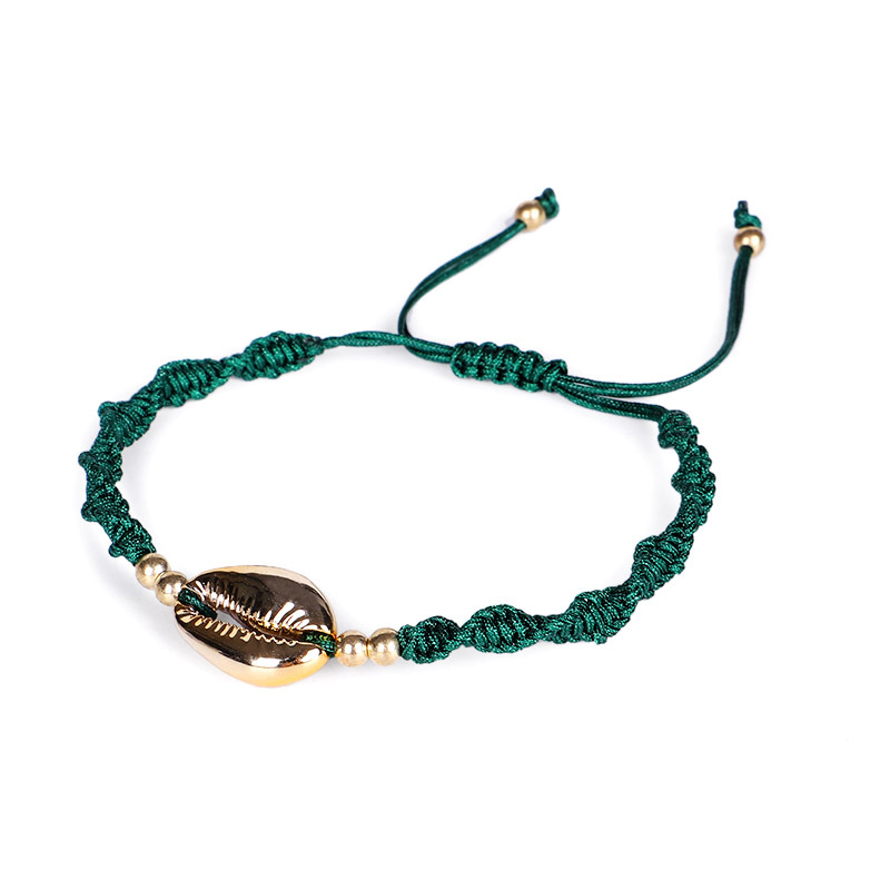 Handmade Colorful Woven Shell Charm Bracelet Adjustable Friendship Bracelets
