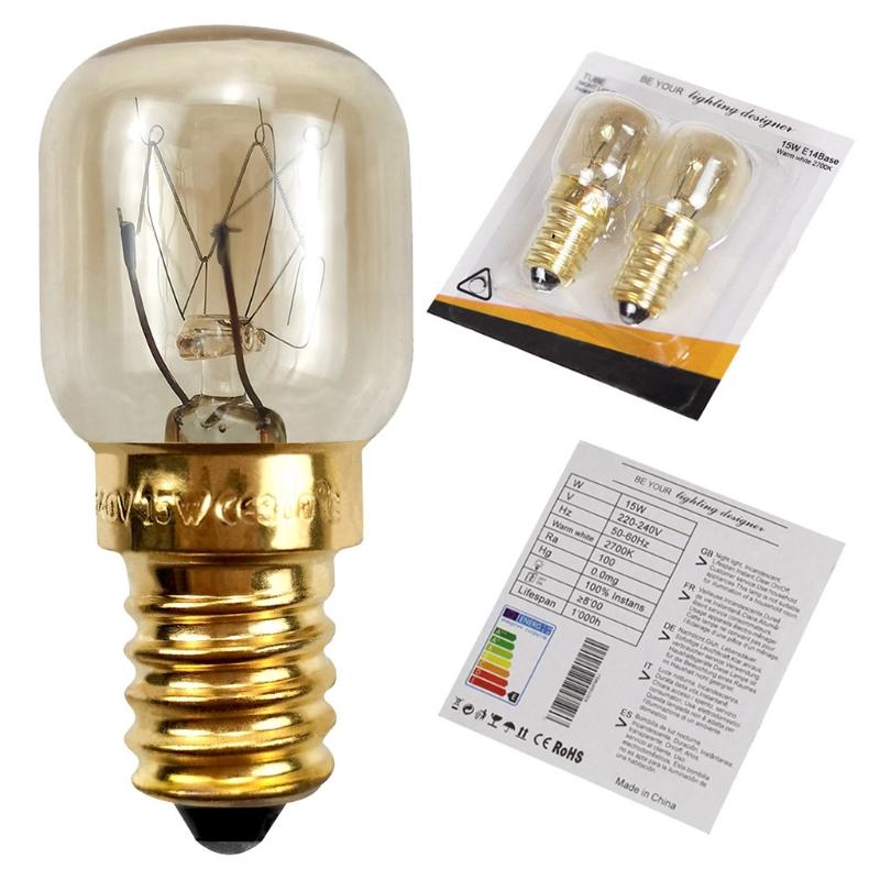 Other Lighting Bulbs & Tubes 2pcs 220V E14 300 Degree High Temperature Resistant Microwave Oven Bulb Cooker Lamp 15/25W Drop
