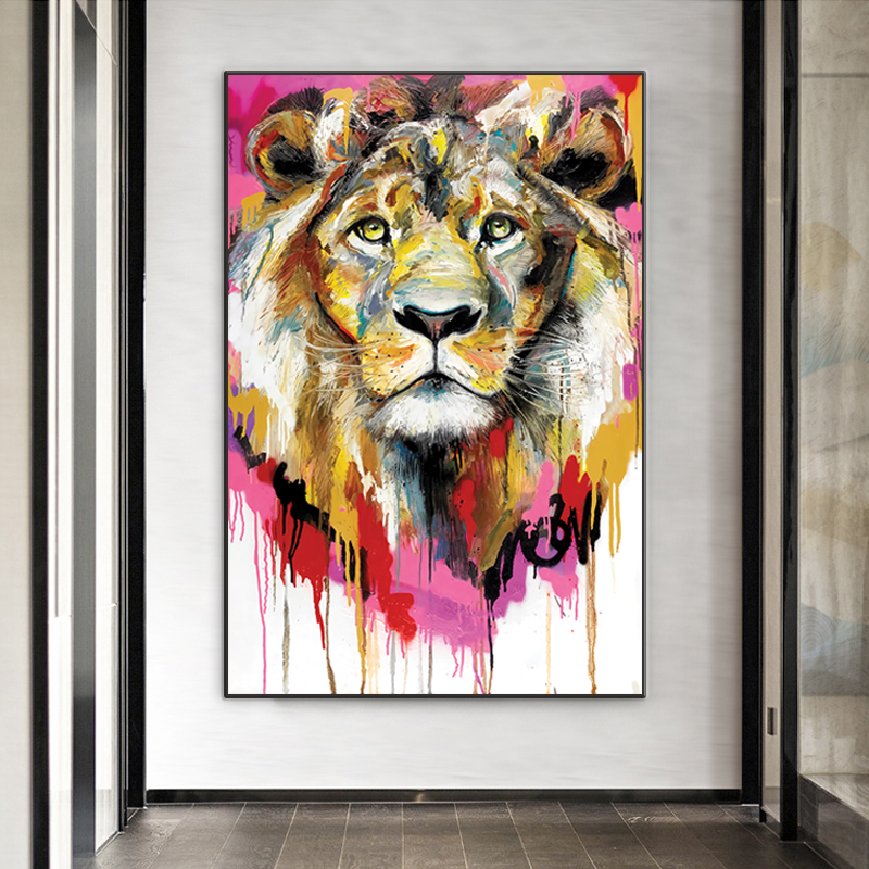 Animals Watercolor- Oil Painting Abstract Lion Canvas Posters and Prints Scandinavian Wall Pictures Bedroom Decoration Cuadros
Animals Watercolor- Oil Painting Abstract Lion Canvas Posters and Prints Scandinavian Wall Pictures Bedroom Decoration Cuadros