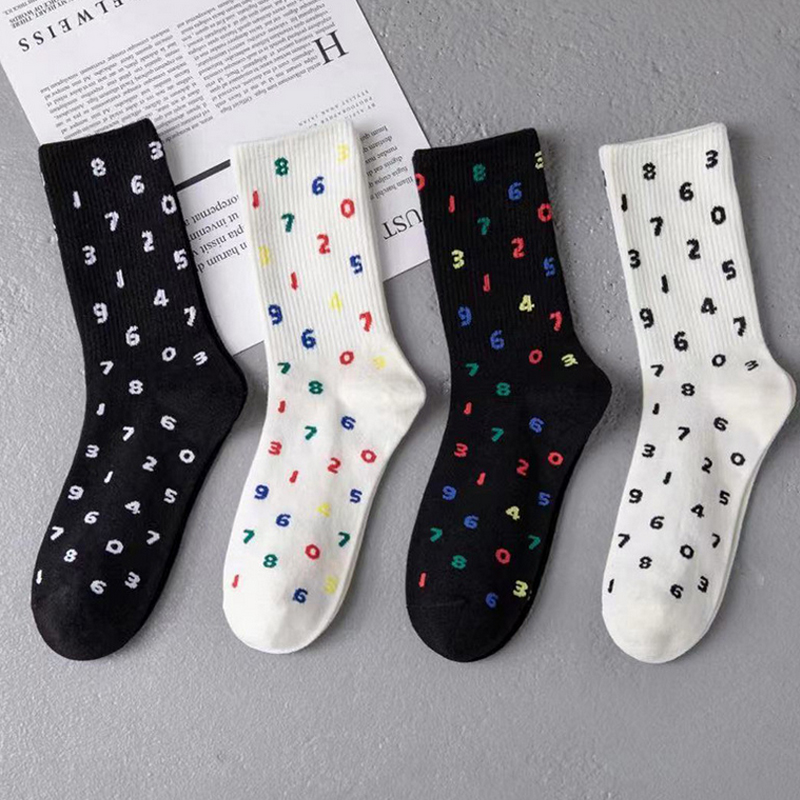 Cute Numbers Print Socks Women Girl Casual Cotton Breathable Sock for Gift Party Fashion Hosiery High Quality, White&black numbers
Cute Numbers Print Socks Women Girl Casual Cotton Breathable Sock for Gift Party Fashion Hosiery High Quality, White&black numbers