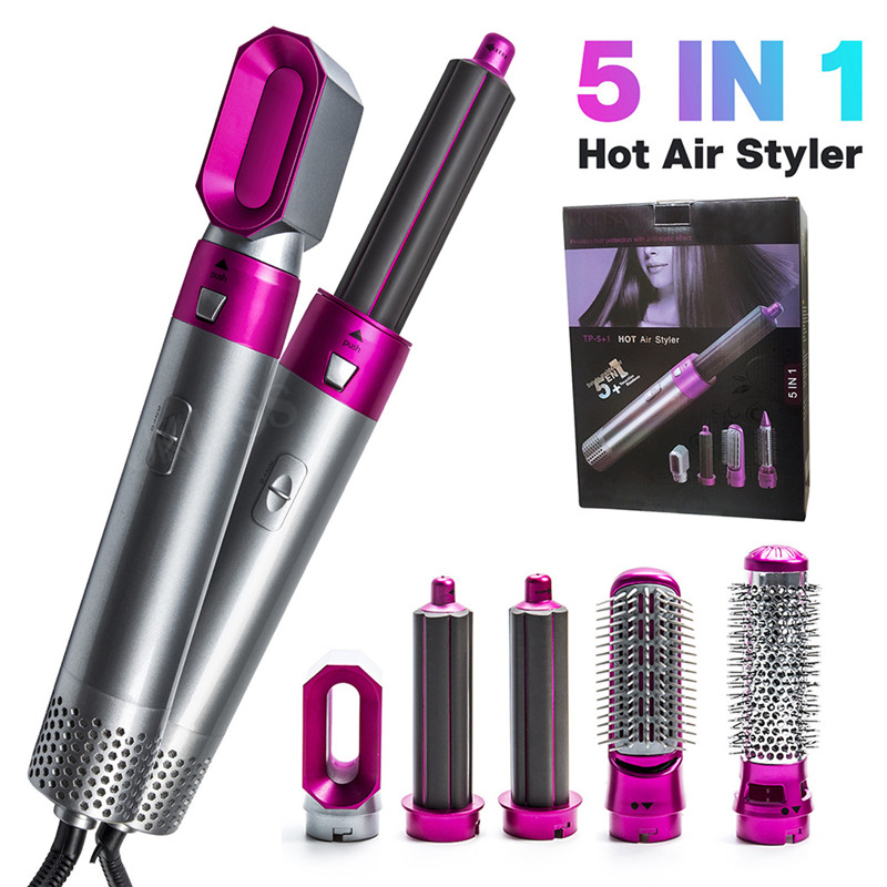 5 In1 Multi-Functional Dryer Comb Hair Curling Straightening Styling Electric Air Iron with Luxury Wrap Factory Outlet от DHgate WW