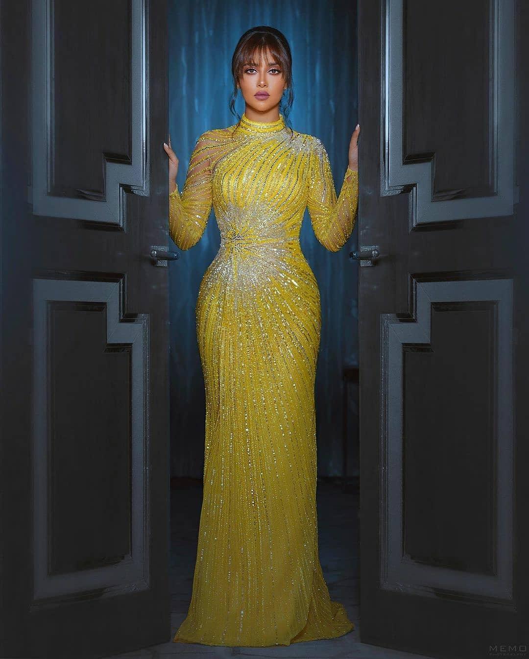 Aso Ebi 2022 Arabic Yellow Luxurious Sheath Evening Dresses Beaded Crystals Long Sleeves Formal Party Second Reception Gowns, Grape
Aso Ebi 2022 Arabic Yellow Luxurious Sheath Evening Dresses Beaded Crystals Long Sleeves Formal Party Second Reception Gowns, Grape