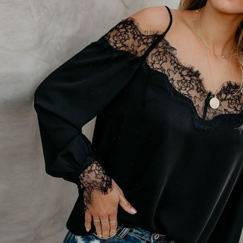 lace patchwork strap off shoulder womens shirts autumn long sleeve blusas pullover, White
lace patchwork strap off shoulder womens shirts autumn long sleeve blusas pullover, White