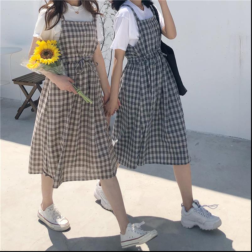 womens dresses summer spaghetti strap plaid dress high waist sleeveless long women casual loose kawaii lolita sundress, Black;gray
womens dresses summer spaghetti strap plaid dress high waist sleeveless long women casual loose kawaii lolita sundress, Black;gray