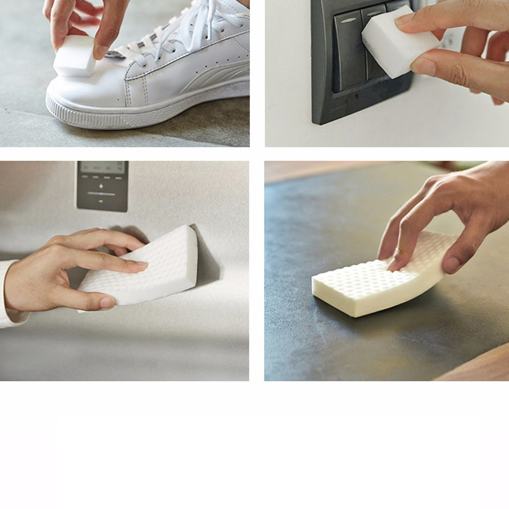 1pc White sponge brush kitchen wash washing tool multi-functional kitchen cleaning foam useful and soft