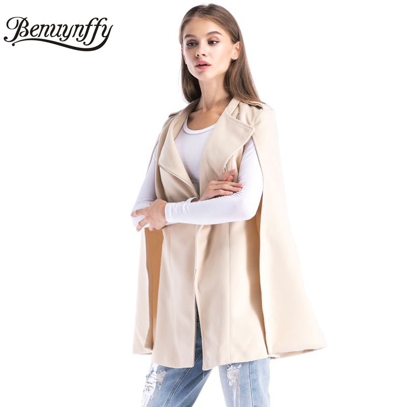 Winter Coat Long Women Elegant Cape Ladies Arrival Apricot Woolen Zipper Casual Outerwear Women's s W501 210510