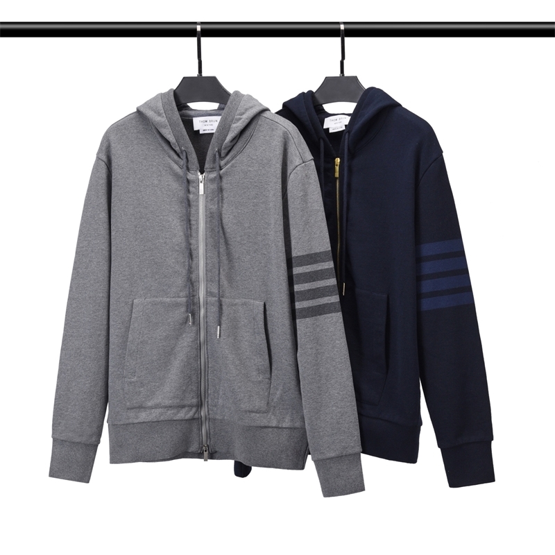 Thom brun new TB zipper jacket yarn dyed sweater for men and women Korean casual primer, Grey stripe
Thom brun new TB zipper jacket yarn dyed sweater for men and women Korean casual primer, Grey stripe