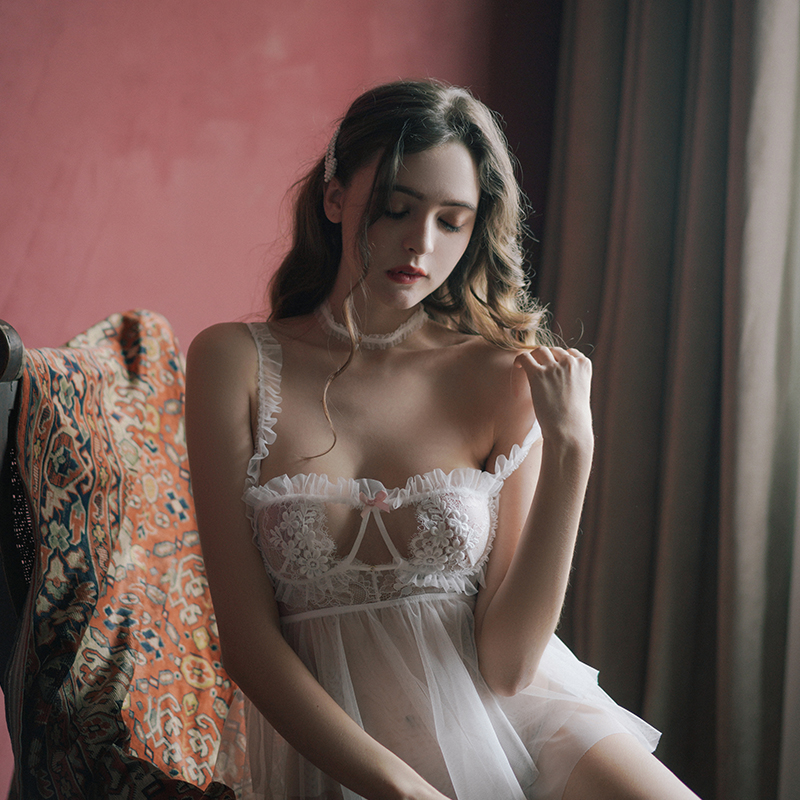 2021new slip nightdress with panty womens sleepwear beauty back lace short thin mesh gauze transparent temptation lace pajamas, Black;white
2021new slip nightdress with panty womens sleepwear beauty back lace short thin mesh gauze transparent temptation lace pajamas, Black;white