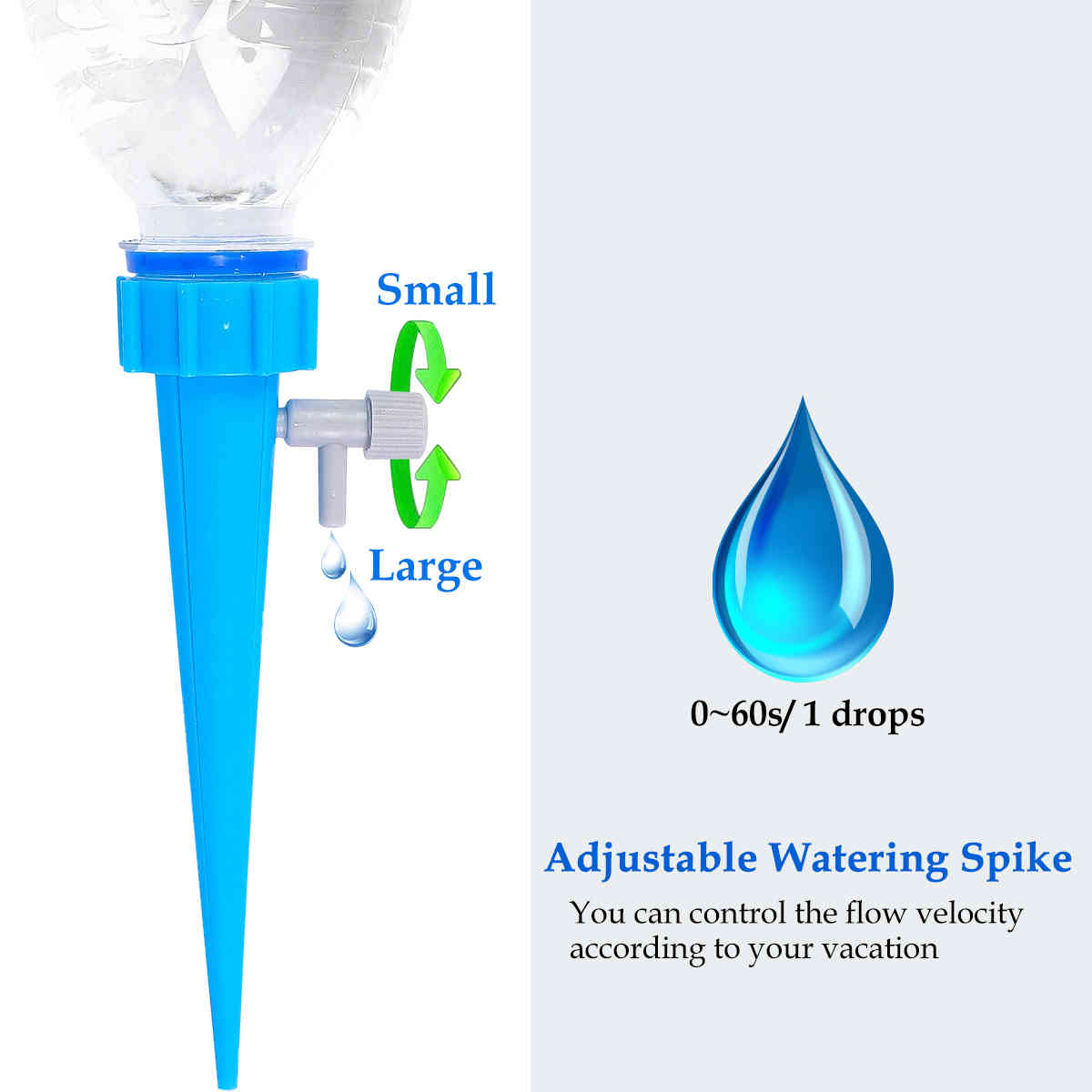 12Pcs/lot Automatic Drip Irrigation Tool Spikes Flower Plant Garden Supplies Useful Self-Watering Device Adjustable Water
