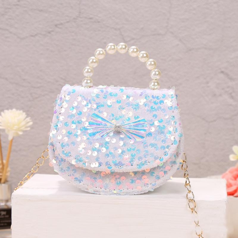 Korean Kids Mini Purses Handbags Cute Backpacks Shinny Sequin Girls Messenger Bag Baby Purse Party Hand Bag Gift