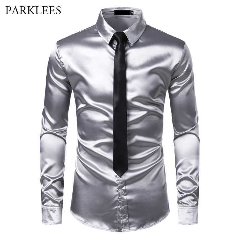 2pcs Silver Silk Shirt+Tie Mens Satin Smooth Tuxedo Shirts Casual Button Down Men Dress Shirts Wedding Party Prom Chemise Homme 210628, White;black
2pcs Silver Silk Shirt+Tie Mens Satin Smooth Tuxedo Shirts Casual Button Down Men Dress Shirts Wedding Party Prom Chemise Homme 210628, White;black