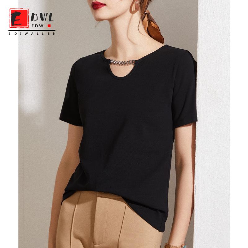 Women's T-Shirt Ediwallen 2021 Summer Design Half Sleeve Cotton Short Women Stitching Top Bottom Coat, Elegant white
Women's T-Shirt Ediwallen 2021 Summer Design Half Sleeve Cotton Short Women Stitching Top Bottom Coat, Elegant white