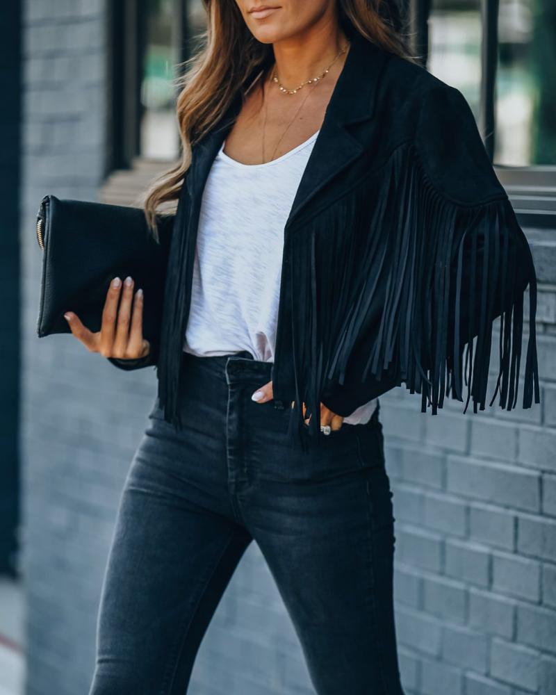 Women' Jackets Short Coat Women Fall 2021 Ladies Fringed Faux Suede Jacket Motorcycle Lapel Handsome Punk Y2K, Black
Women' Jackets Short Coat Women Fall 2021 Ladies Fringed Faux Suede Jacket Motorcycle Lapel Handsome Punk Y2K, Black