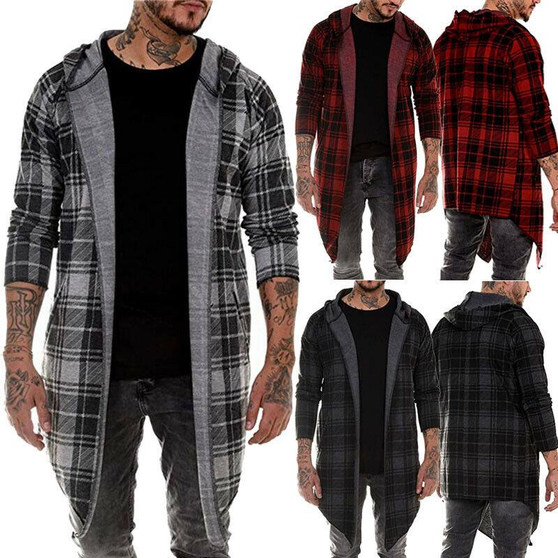 Men's Trench Coats Fashion Style Long Section Hoodie Autumn Winter Warm Hooded Plaid Coat Casual Sleeve Slim Fit Outwear
Men's Trench Coats Fashion Style Long Section Hoodie Autumn Winter Warm Hooded Plaid Coat Casual Sleeve Slim Fit Outwear