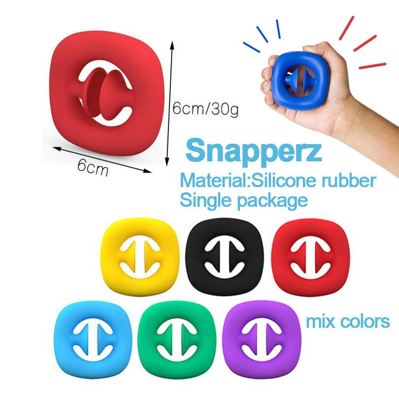 DHL Rainbow Fidget Grab Snap Squeeze Toy Hand Snappers Hands Strength Grip Grabs Squeezy Sensory Toys Autism Stress Relief