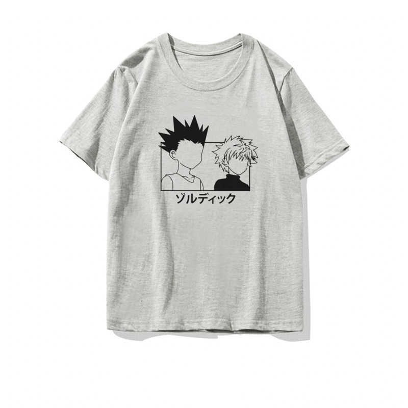 Janpanese Anime Hunter X Hunter T Shirt Men Cotton Summer Graphic Tees Unisex Killua Zoldyck Gon Printed T-shirt Summer Tops X0621