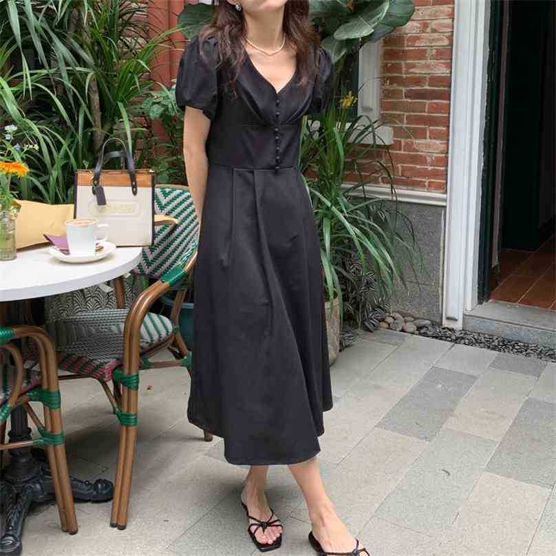 Summer Solid Minimalist Retro Femme Prom Office Lady Loose V-Neck Thin Long A-line Short Sleeve Dress Vestidos 210525, Blue
Summer Solid Minimalist Retro Femme Prom Office Lady Loose V-Neck Thin Long A-line Short Sleeve Dress Vestidos 210525, Blue