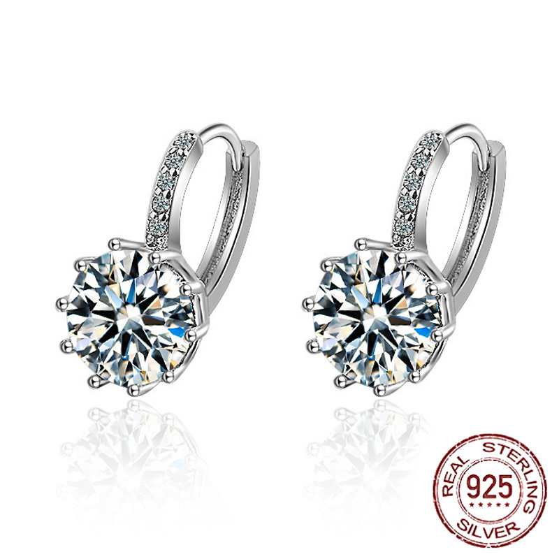 Original 925 Silver Stud Earrings Fashion Jewelry Charm Clear Shining 8mm Round Zircon Earring Women Accessories XEH269
Original 925 Silver Stud Earrings Fashion Jewelry Charm Clear Shining 8mm Round Zircon Earring Women Accessories XEH269