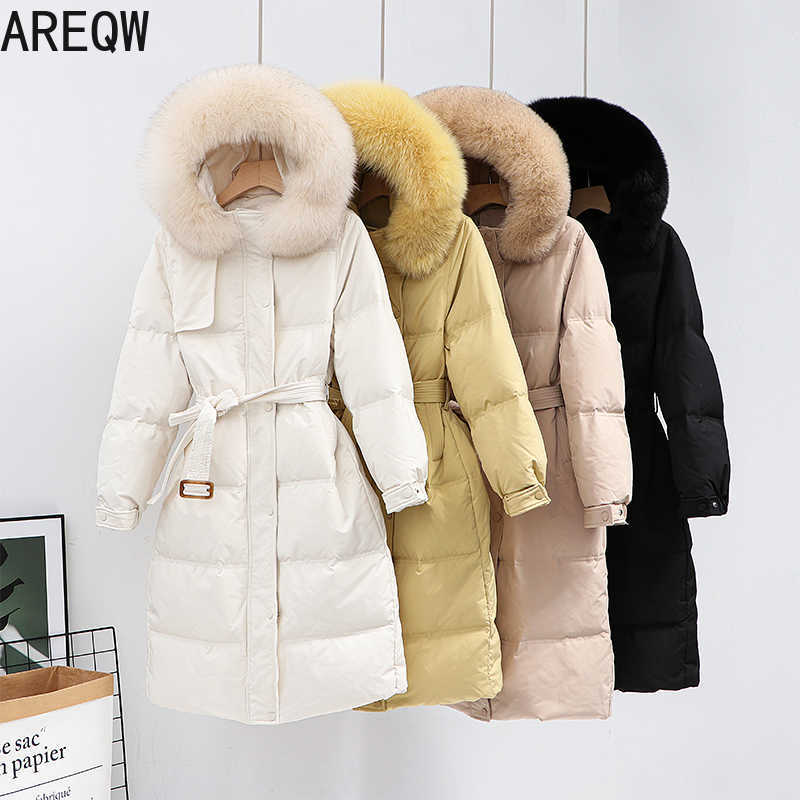 Autumn Winter Faux Fur Coat Women Long Jacket Parkas Hooded Warm Woman Coats Solid Women Parkas Cotton Coat 210819