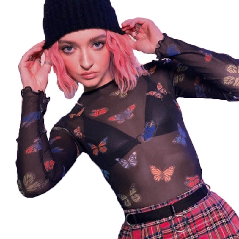 Summer Sexy Black See Through Club T-shirts Ladies O-neck Mesh Top for Women Full Sleeves Slim Bottoming Tshirt 210604
Summer Sexy Black See Through Club T-shirts Ladies O-neck Mesh Top for Women Full Sleeves Slim Bottoming Tshirt 210604