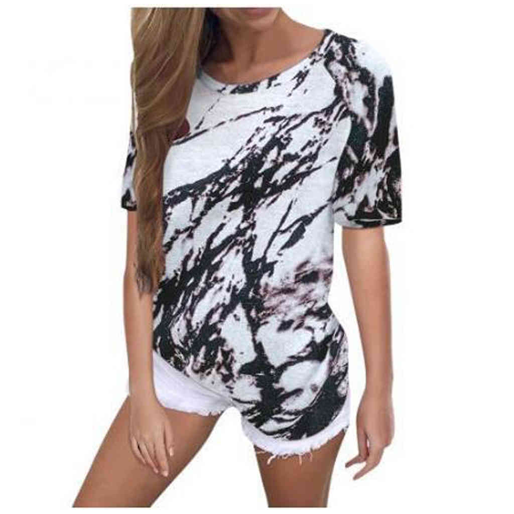 Summer Women's Printing T-shirt Lady Tops T-shirts Casual Comfortable Summer Short Sleeve Loose Tops O Neck Woman Shirts 210515