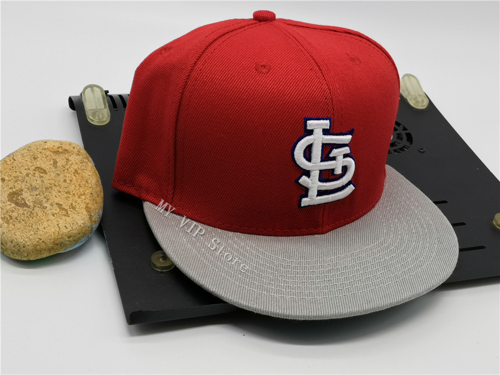 Top New STL NavY Blue Fitted Hats Man Cool Baseball Caps Adult Flat Peak Hip Hop Letter LS Fitted Cap Men Women Full Closed Gorra
