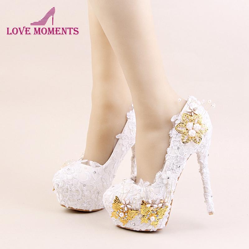 Dress Shoes White Color Elegant Beautiful Lace Flower Bridal Wedding High Heels Gold Butterflies Stiletto Imitation Pearl, Black
Dress Shoes White Color Elegant Beautiful Lace Flower Bridal Wedding High Heels Gold Butterflies Stiletto Imitation Pearl, Black