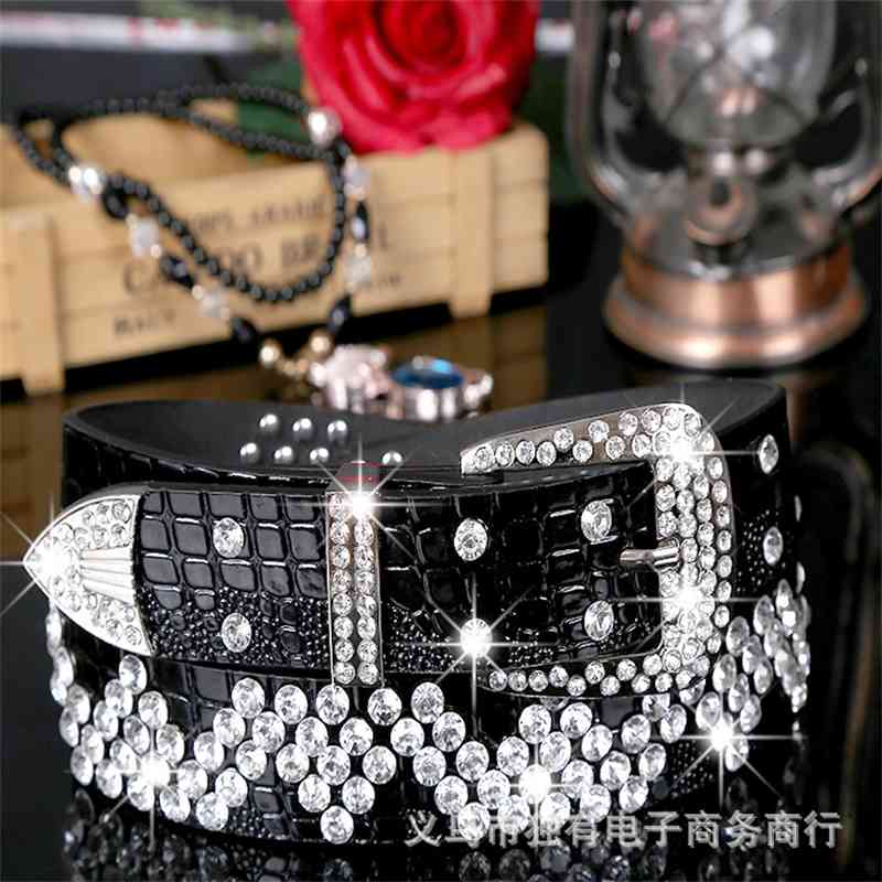 Designer belts 2023 Women's diamond belt Rhinestone inlay fashionable and versatile white decoration women's jeans wide belt buckle factory outlet
Designer belts 2023 Women's diamond belt Rhinestone inlay fashionable and versatile white decoration women's jeans wide belt buckle factory outlet
