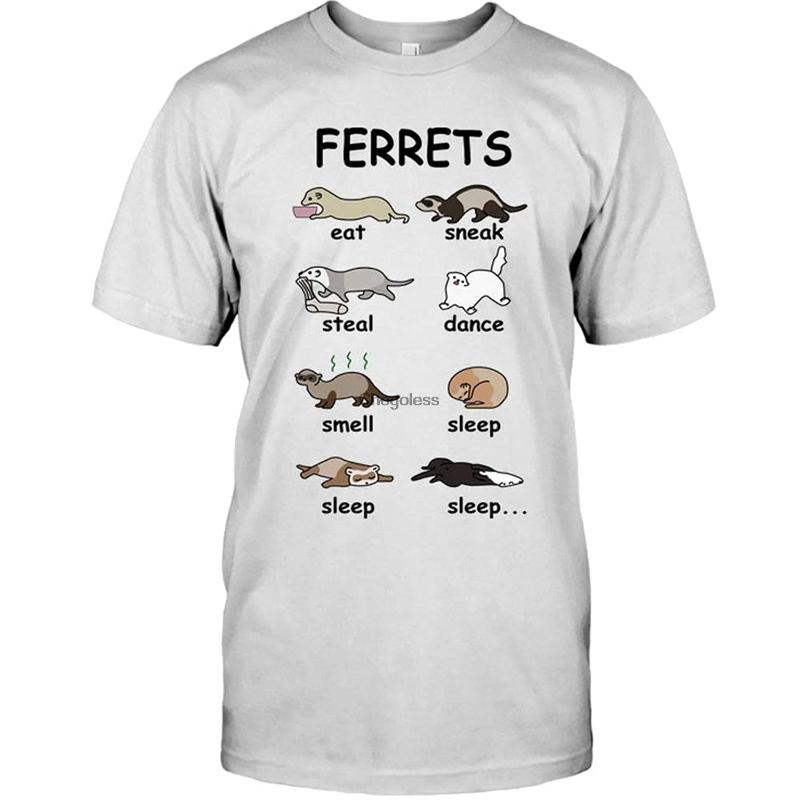 Men's T-Shirts Ferrets Eat Sneak Steal Dance Smell Sleep Funny Animal Gift For Men Women Girls Unisex TShirt, White;black
Men's T-Shirts Ferrets Eat Sneak Steal Dance Smell Sleep Funny Animal Gift For Men Women Girls Unisex TShirt, White;black
