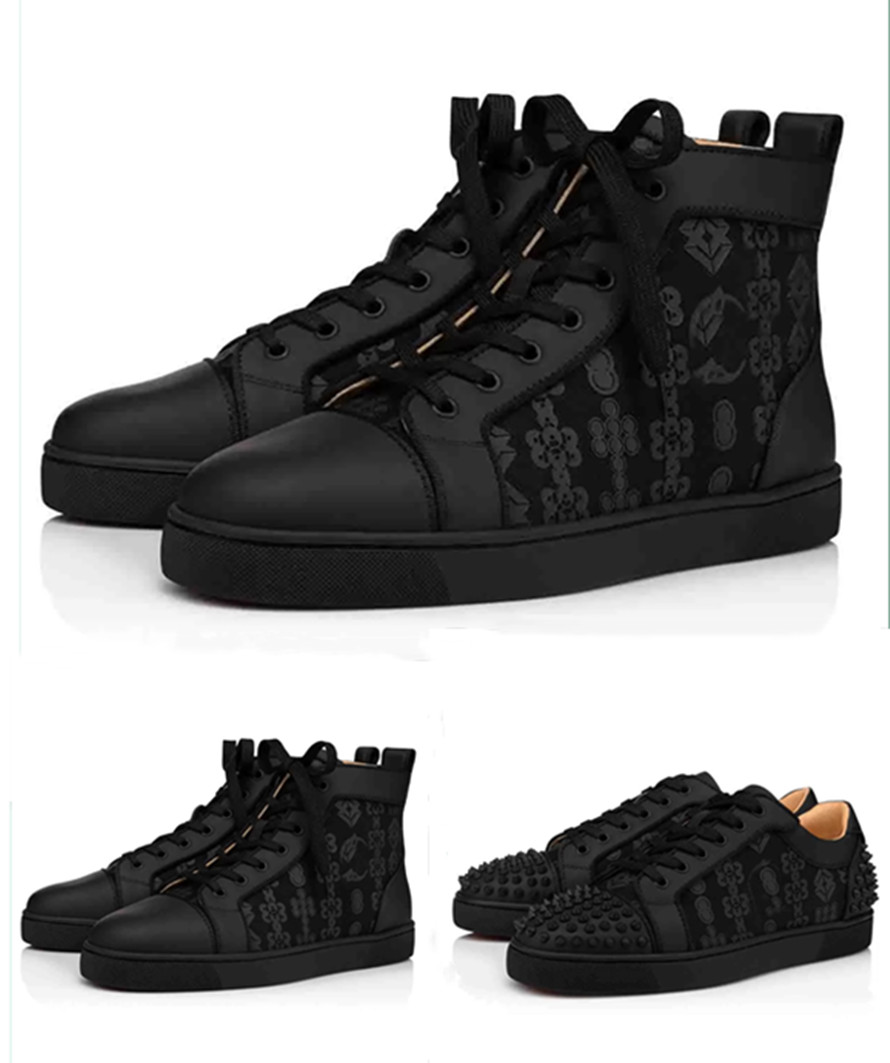 Italy Handmade Red Bottom Sneaker Men Shoes High Top Calfskin Leather Black Aclouflat Spiked 2 Flat Spikes sneakers factory Wholesale
Italy Handmade Red Bottom Sneaker Men Shoes High Top Calfskin Leather Black Aclouflat Spiked 2 Flat Spikes sneakers factory Wholesale