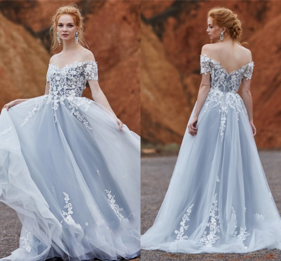 Black Wedding Dress New Off the Shoulder Short Sleeves with Lace Applique A-line Sweep Train Sexy Bridal Gown vestido de fiesta largos de gala 2022