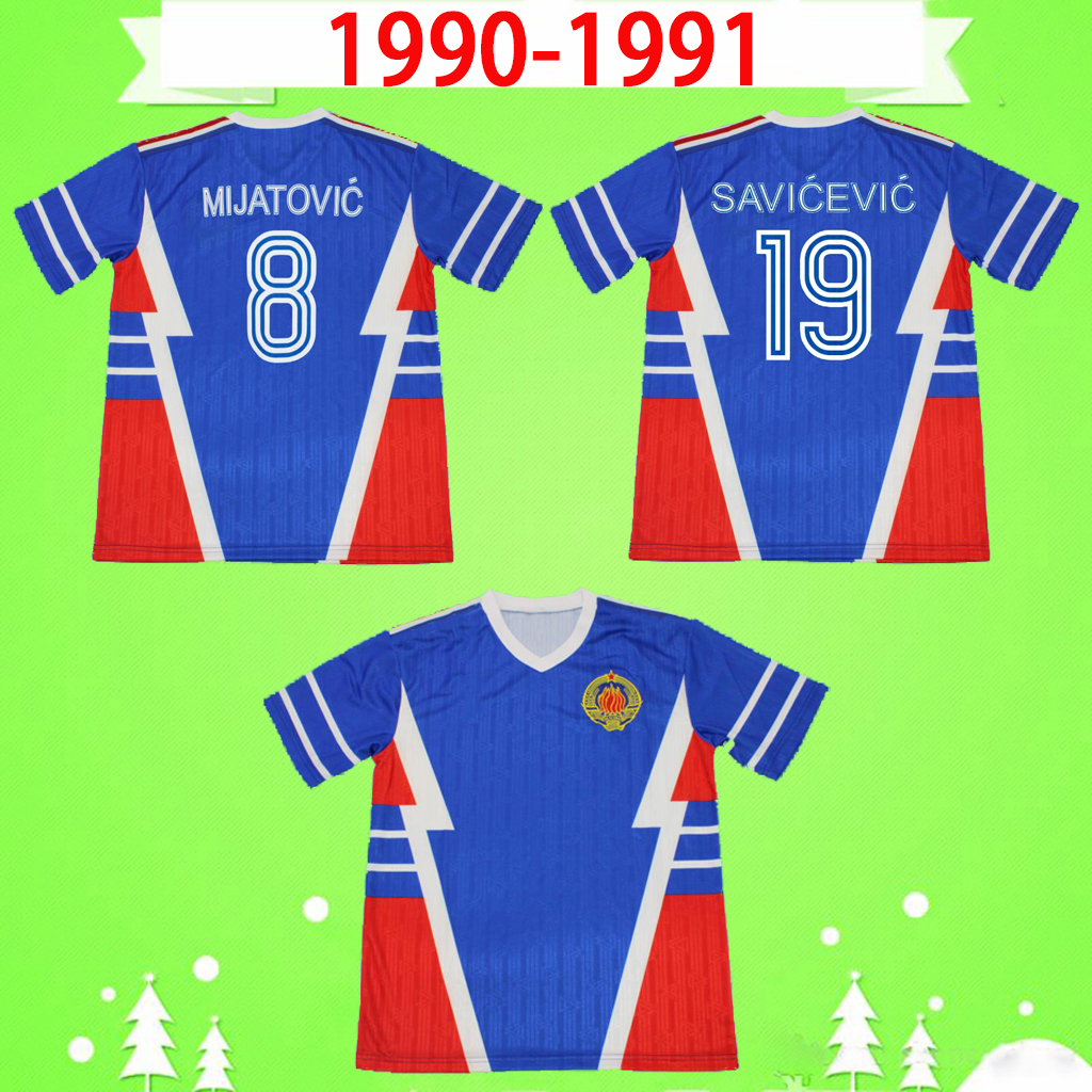 1990 1991 Yugoslavia retro Soccer Jersey World Cup #8 Mijatovic #19 Savicevic Vintage Classic 90 91 Football Shirts thai quality S-2XL
1990 1991 Yugoslavia retro Soccer Jersey World Cup #8 Mijatovic #19 Savicevic Vintage Classic 90 91 Football Shirts thai quality S-2XL