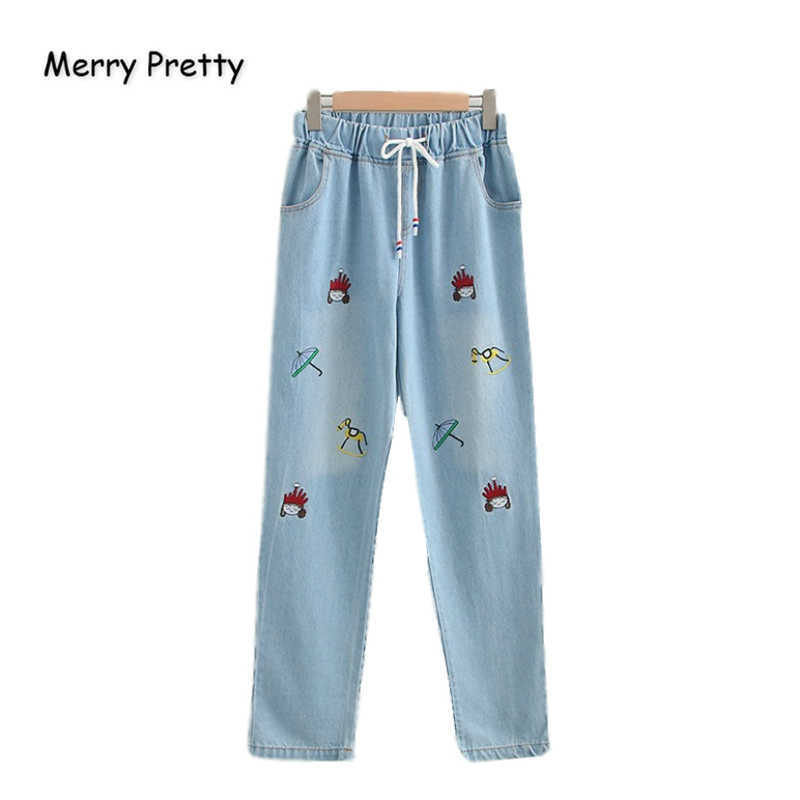 Merry Pretty Denim Womens Cartoon Embroidery Pants Atumn Elasticity Waist Straight Jeans Ankle Length 210526, Light blue
Merry Pretty Denim Womens Cartoon Embroidery Pants Atumn Elasticity Waist Straight Jeans Ankle Length 210526, Light blue
