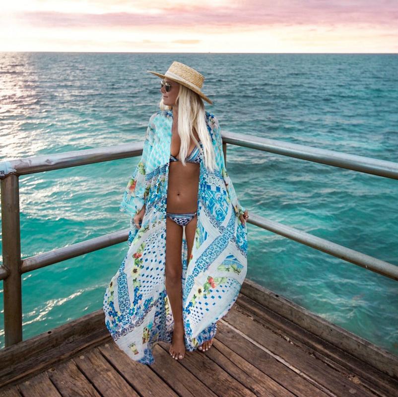 Women Summer Chiffon Bikini Cover Up Printed Swimwear Cardigan Blouse Bathing Suit Beach Long Maxi Dress Sarongs
Women Summer Chiffon Bikini Cover Up Printed Swimwear Cardigan Blouse Bathing Suit Beach Long Maxi Dress Sarongs