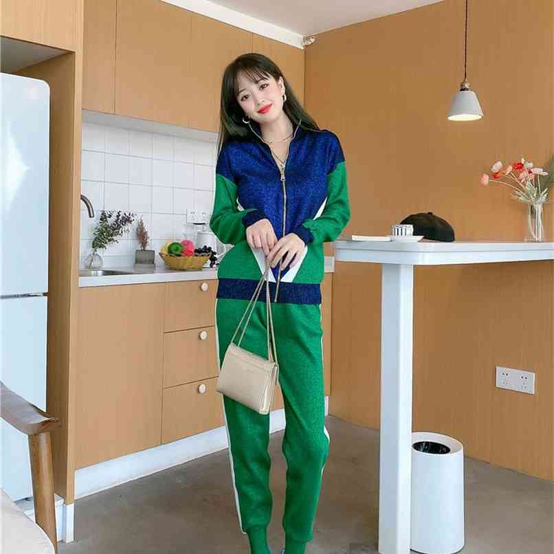Fashion women's suit winter sports knit slim casual trousers fashion two-piece sale 210520, Green
Fashion women's suit winter sports knit slim casual trousers fashion two-piece sale 210520, Green