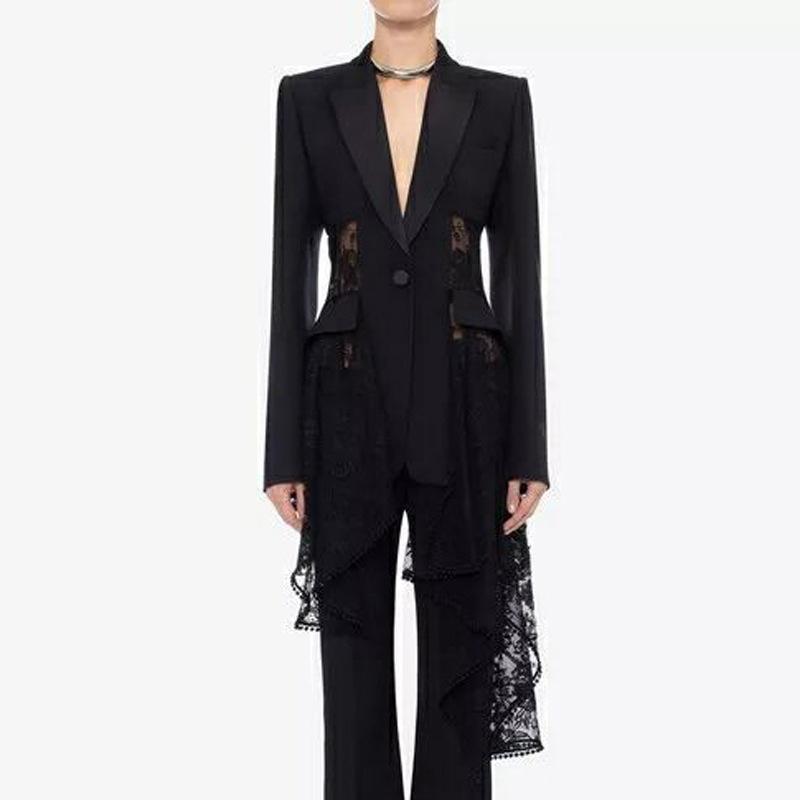 Women' Suits & Blazers Lace Blazer Female 2021 Arrival Autumn Sexy Clothing Patchwork Hollow Out High Waist Asymmetrical Coats Large Size W, Black blazer
Women' Suits & Blazers Lace Blazer Female 2021 Arrival Autumn Sexy Clothing Patchwork Hollow Out High Waist Asymmetrical Coats Large Size W, Black blazer