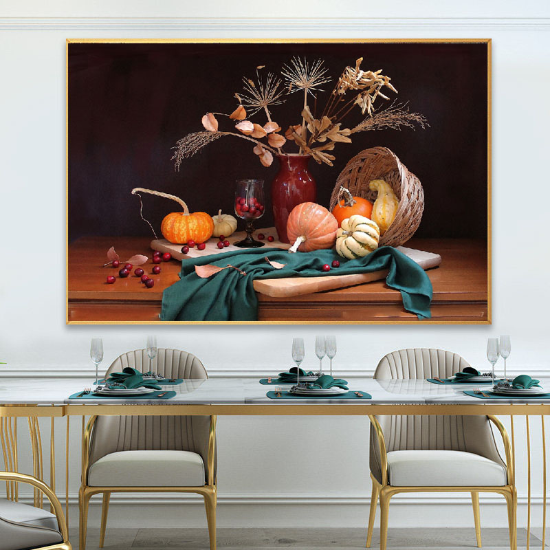 Large Size Oil Painting Print Fruit Poster Wall Art Canvas Painting Abstract Kitchen Picture For Living Room Kitchen Decor
