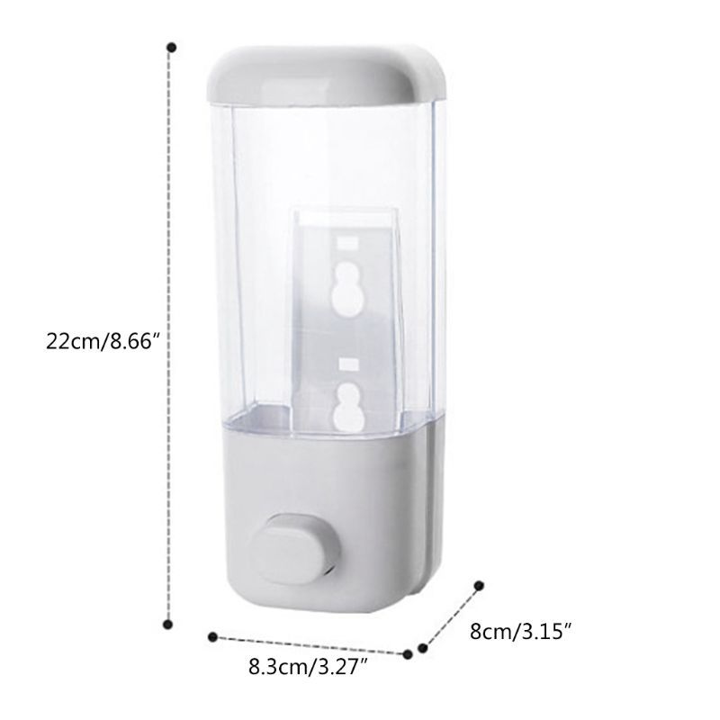 500 Ml Bathroom Waterproof Wall Mounted Self-adhesive Shampoo Container Handlers Clear Liquid Lotion Single Slot Storage