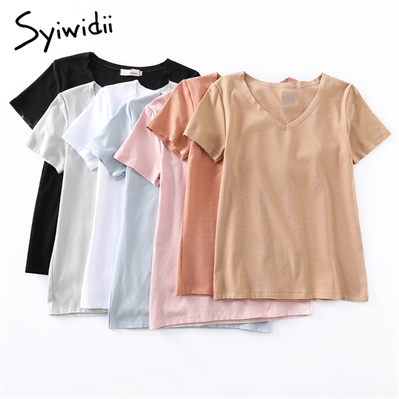 Woman Tshirts White Clothes Stretch T Shirt Cotton Summer Solid Tops Fashion Black Pink Blue Green Vintage Casual 210607
Woman Tshirts White Clothes Stretch T Shirt Cotton Summer Solid Tops Fashion Black Pink Blue Green Vintage Casual 210607