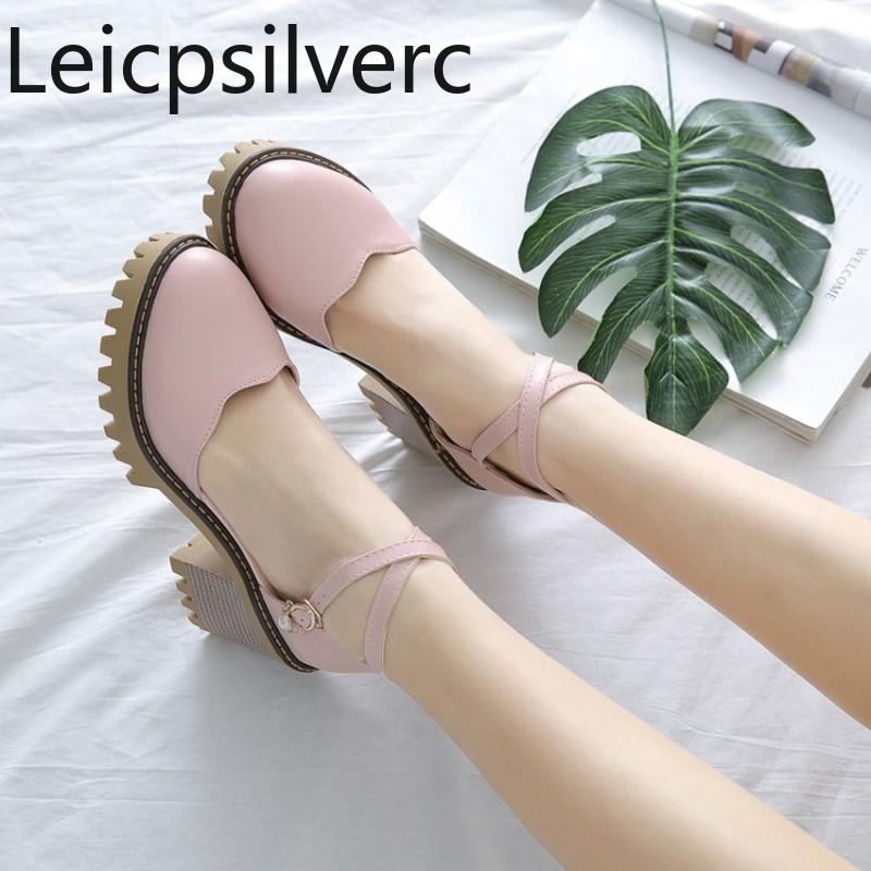 Dress Shoes Pumps Spring And Autumn Style Cross-tied Round Head Shallow Mouth Buckle Thick Heel High Women's Shoe Plus Size 33-43, Black
Dress Shoes Pumps Spring And Autumn Style Cross-tied Round Head Shallow Mouth Buckle Thick Heel High Women's Shoe Plus Size 33-43, Black