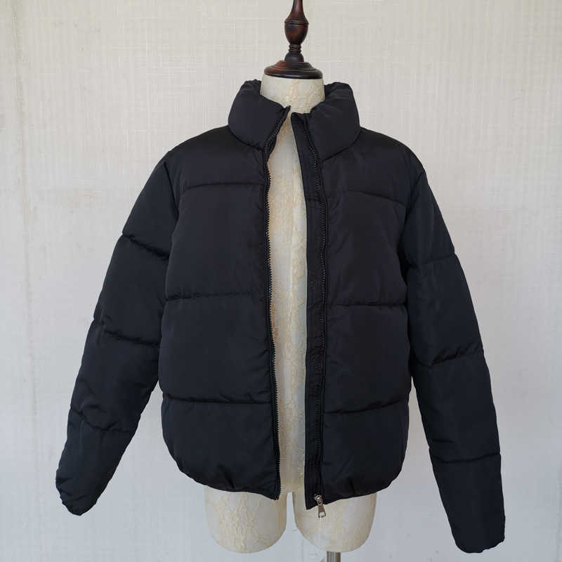 FORERUN 8 Colors Oversized Bubble Jacket Women Winter Puffer Coat Stand Collar Mint Green Thicken Parka Winterjas Dames 210819