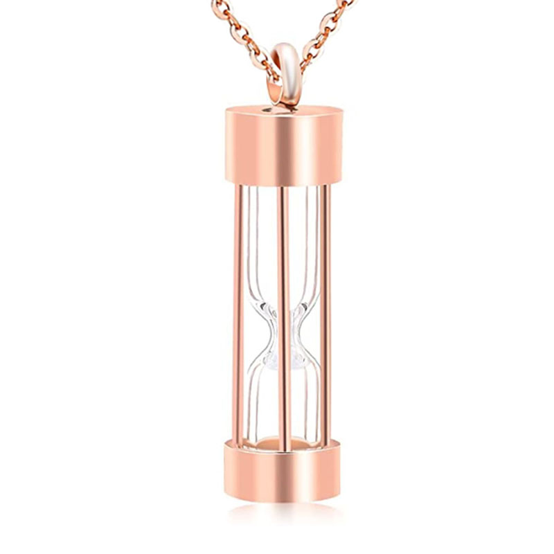 Cylinder hourglass pendant necklace DIY stainless steel cremation jewelry ashes urn keepsake gift, Silver
Cylinder hourglass pendant necklace DIY stainless steel cremation jewelry ashes urn keepsake gift, Silver